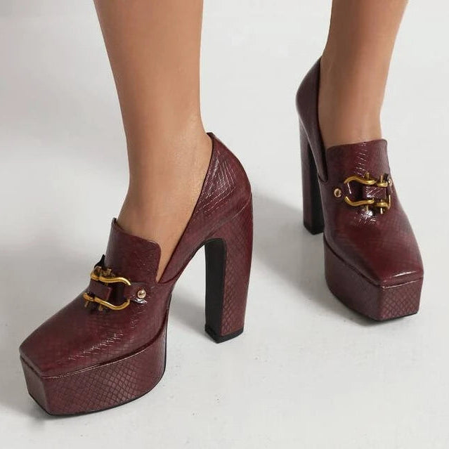 Loafer Heels - London Lake