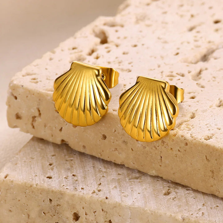 Belle Drop Gold Earrings - London Lake