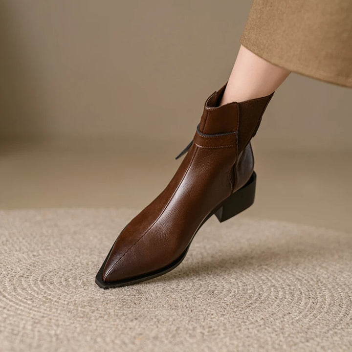 Mayfair Leather Ankle Boots - London Lake