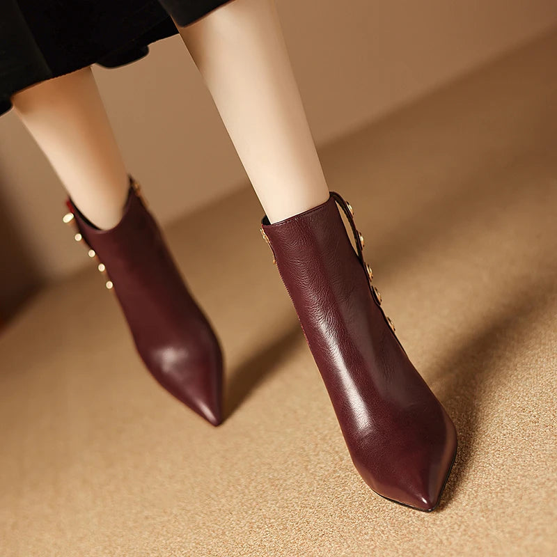 Cortina Leather Boots - London Lake