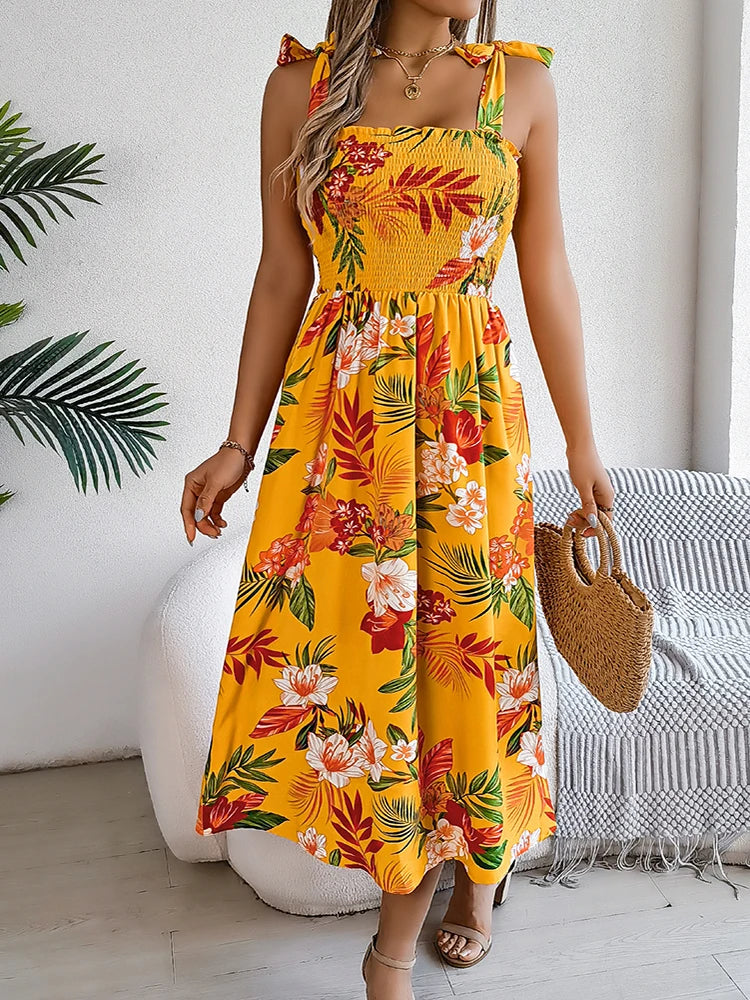 Laurie Floral Midi Dress - London Lake