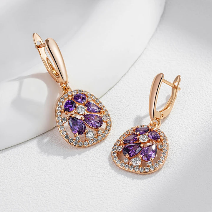 Royal Orchid Drop Earrings - London Lake