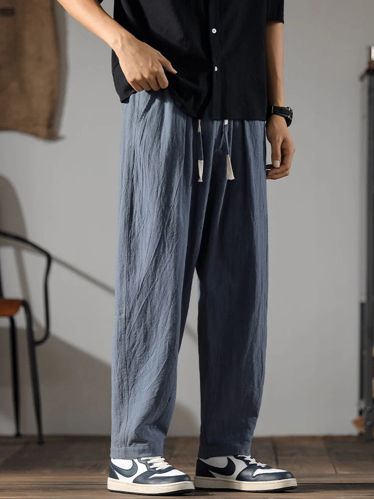 Harper Linen Pants - London Lake