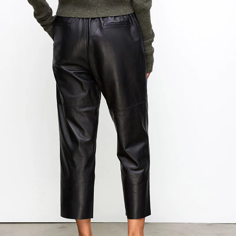 Sloane Leather Pants - London Lake