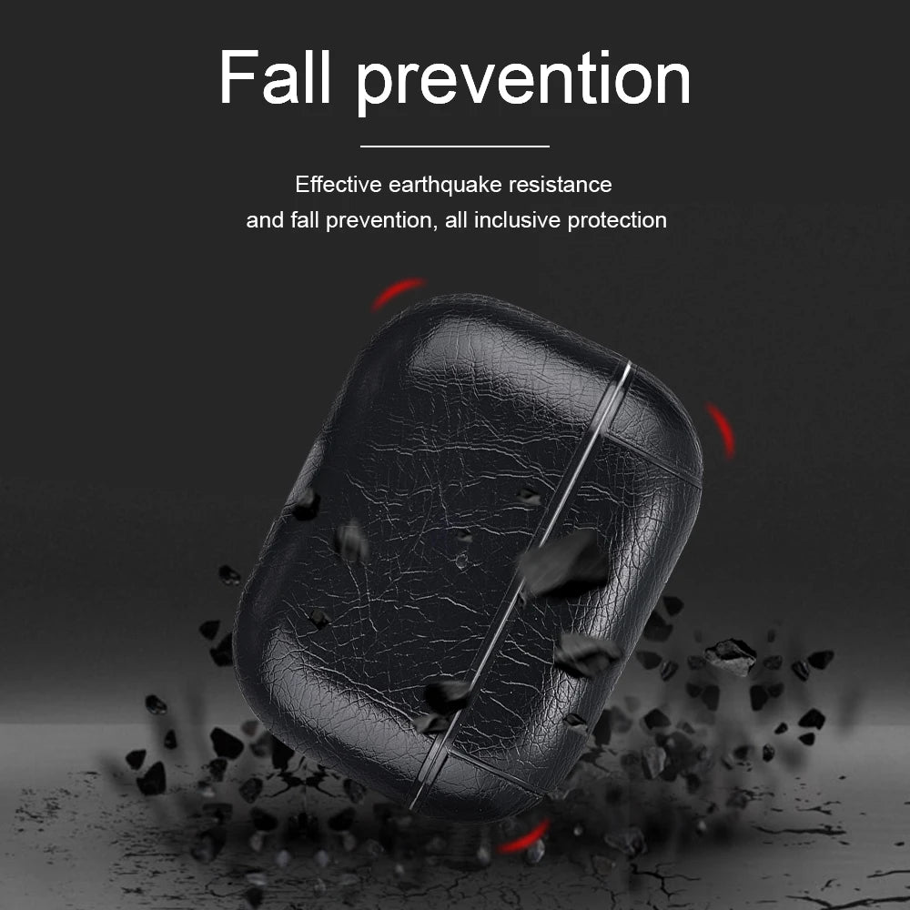 Black protective case with text 'Fall prevention' and 'Effective earthquake resistance and fall prevention, all inclusive protection'.