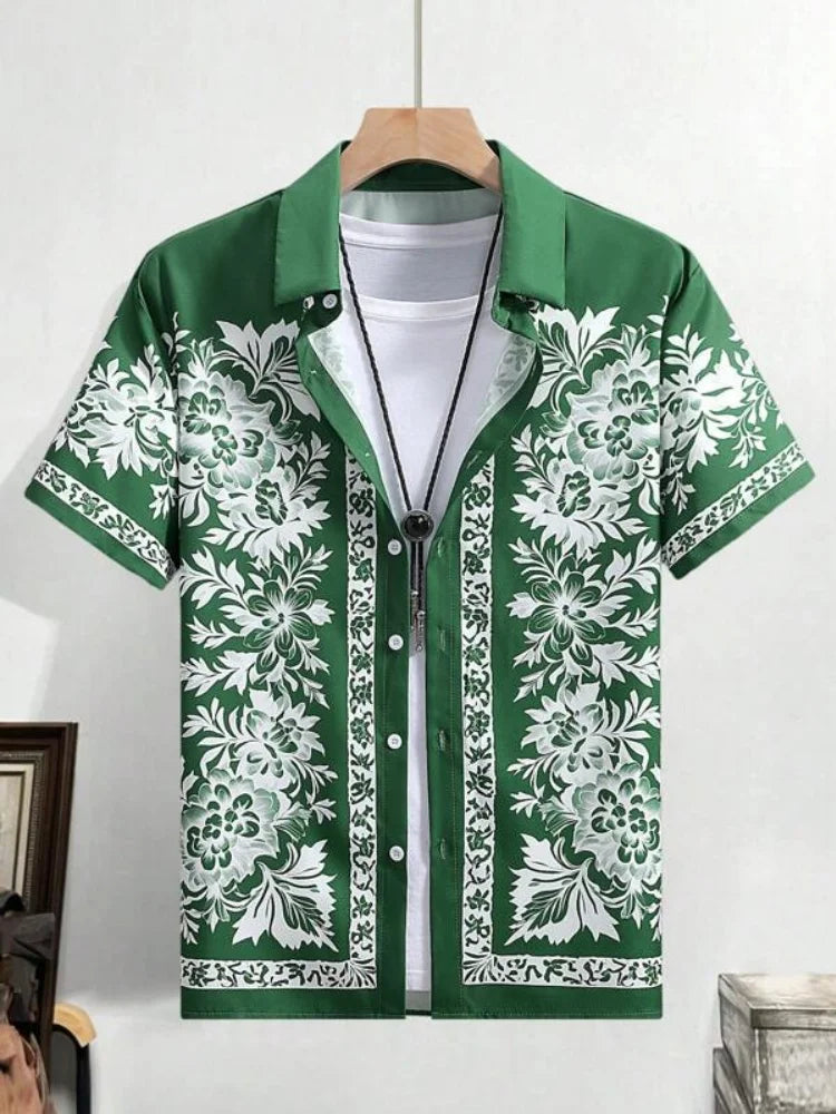 Floral Motif Shirt - London Lake