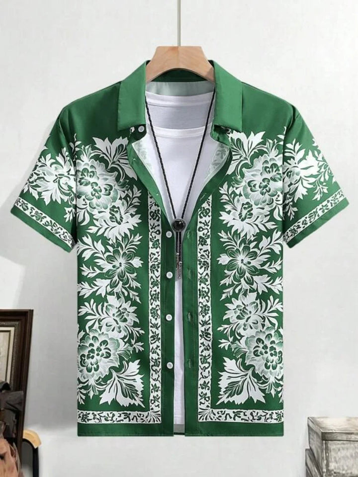 Floral Motif Shirt - London Lake