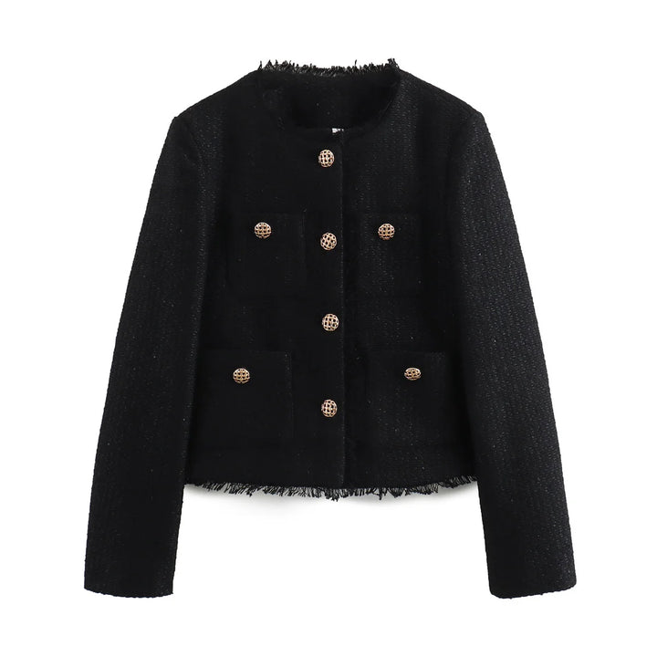 Montclair Crop Tweed Jacket - London Lake