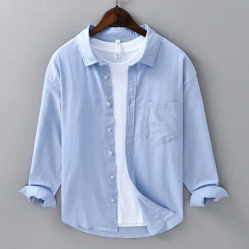 Bayside Linen Shirt - London Lake