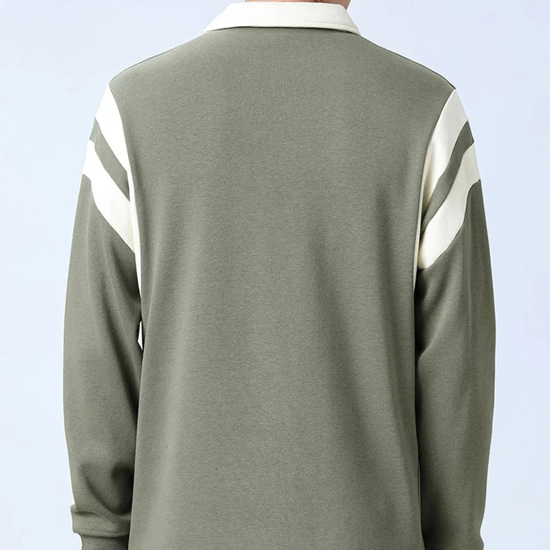 Heritage Cotton Quarter-Zip Sweatshirt - London Lake