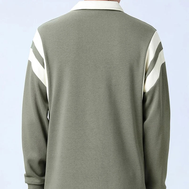 Heritage Cotton Quarter-Zip Sweatshirt - London Lake
