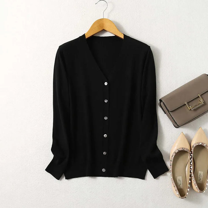 Mulberry Silk Cashmere Blend Cardigan - London Lake