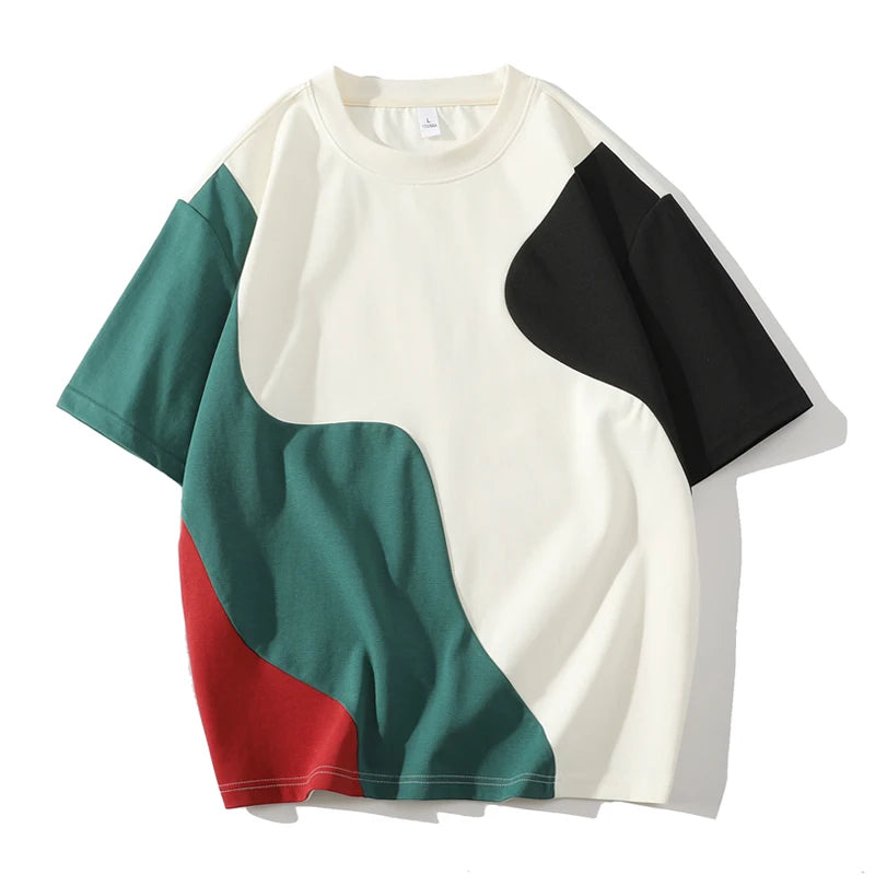 Contour Block Crewneck T-Shirt - London Lake