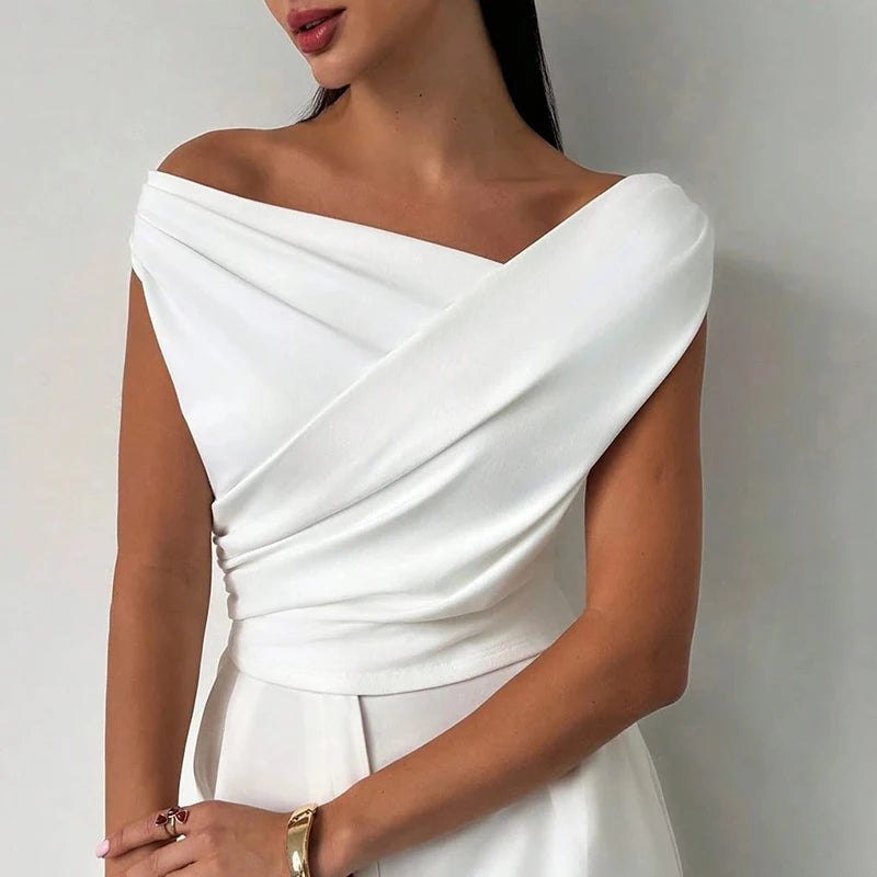 Isabelle Wrap Top - London Lake