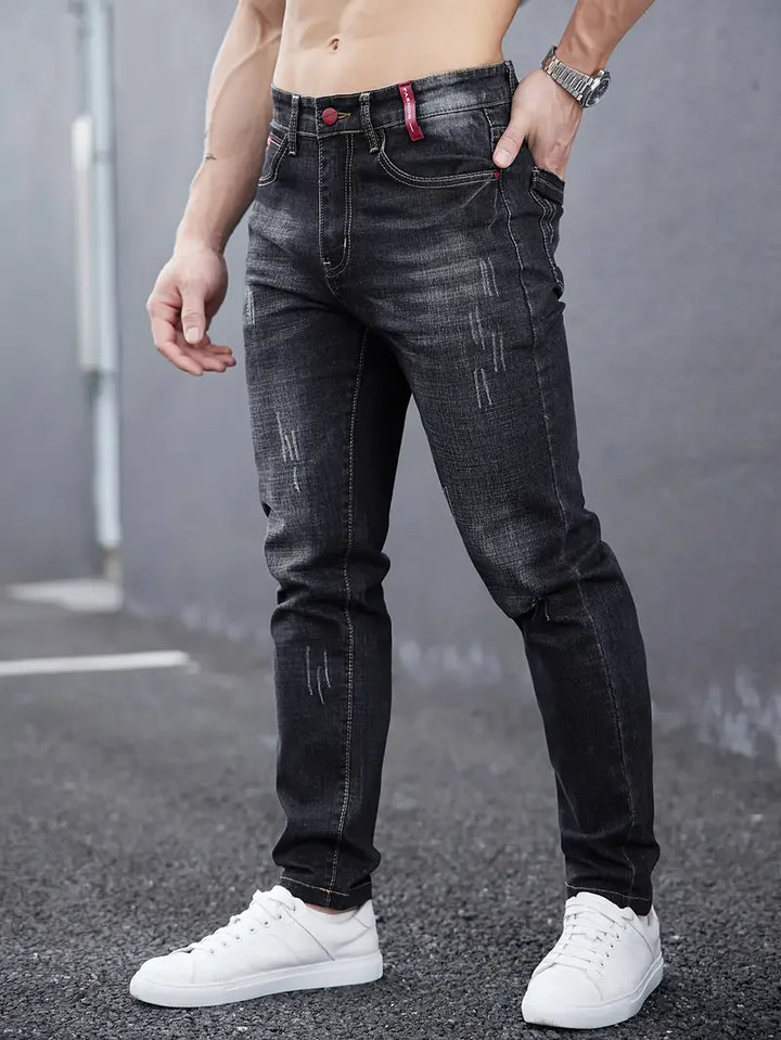 Derek Distressed Skinny Jeans - London Lake