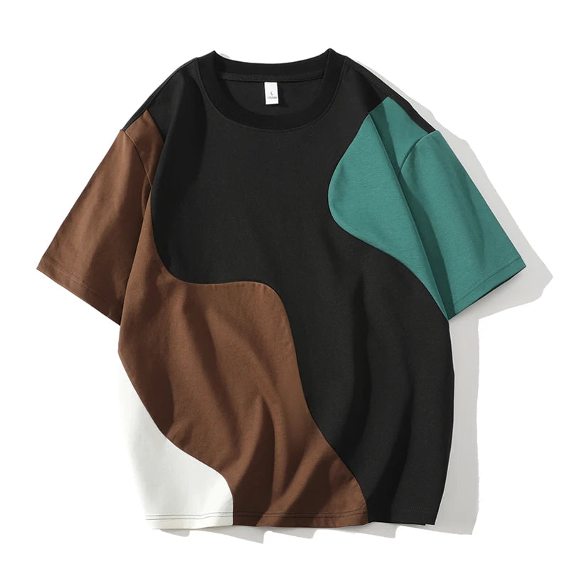 Contour Block Crewneck T-Shirt - London Lake