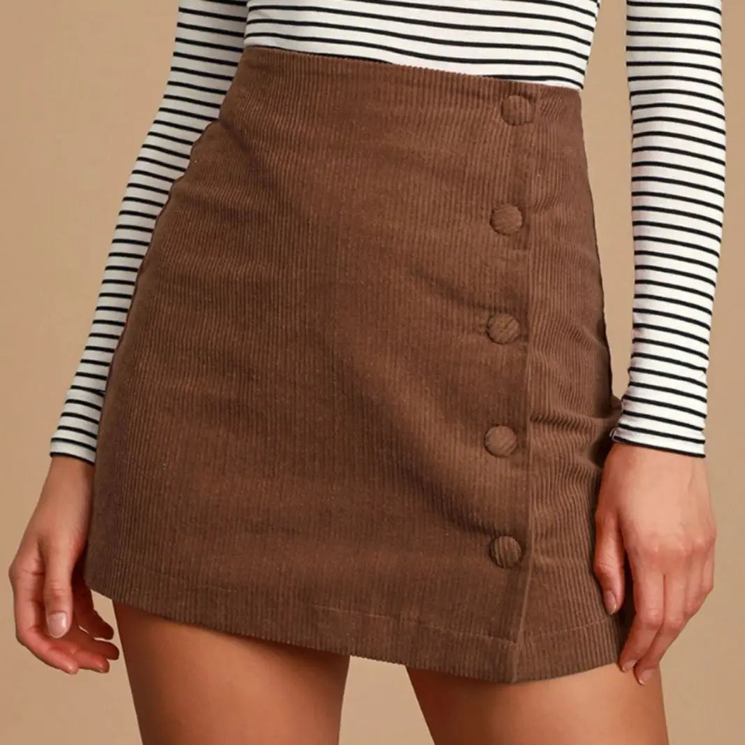 Ashbury Mini Corduroy Skirt - London Lake