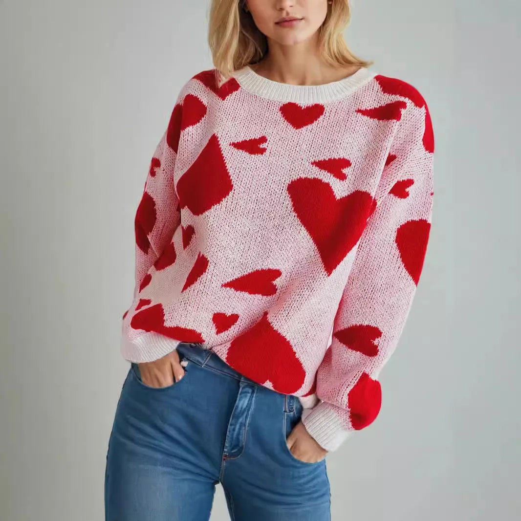 Sweetheart Knit Sweater - London Lake