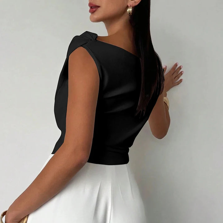 Isabelle Wrap Top - London Lake