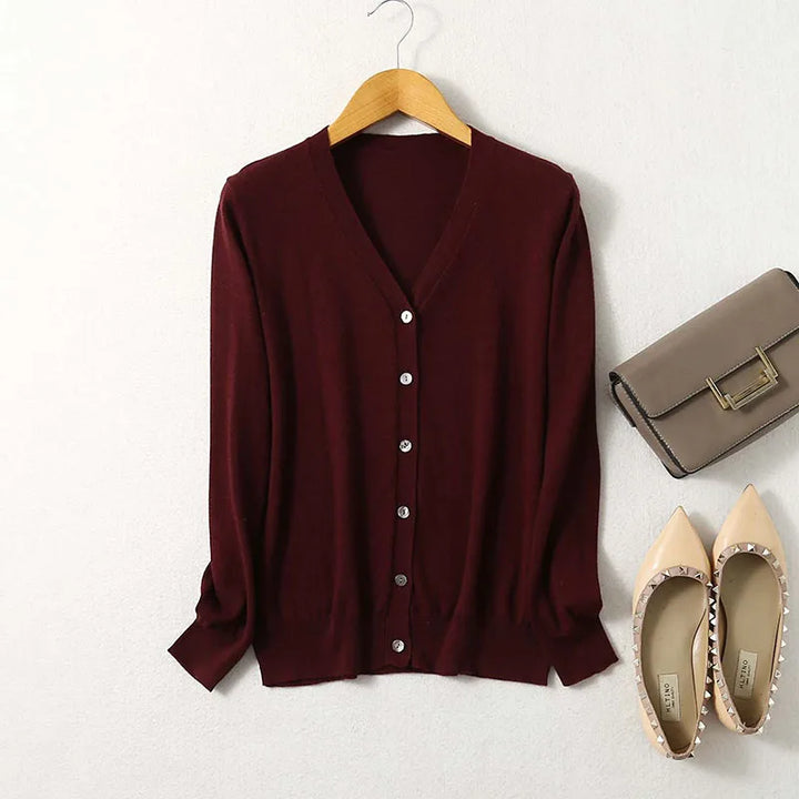 Mulberry Silk Cashmere Blend Cardigan - London Lake