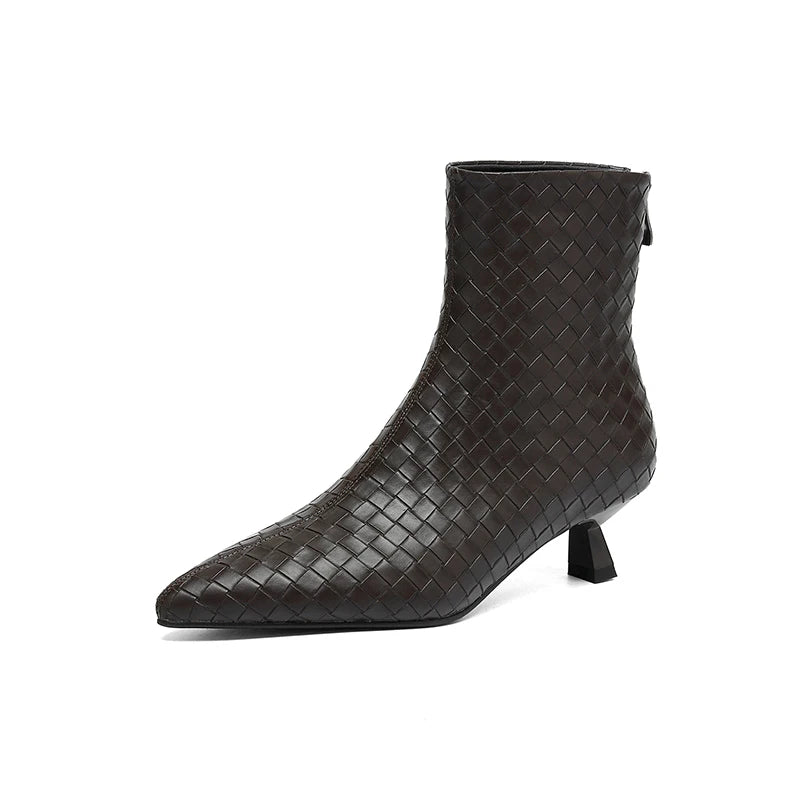 Milano Woven Ankle Boots - London Lake