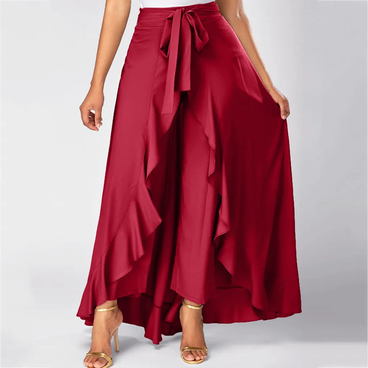 Savannah Ruffle Skirt Trousers - London Lake
