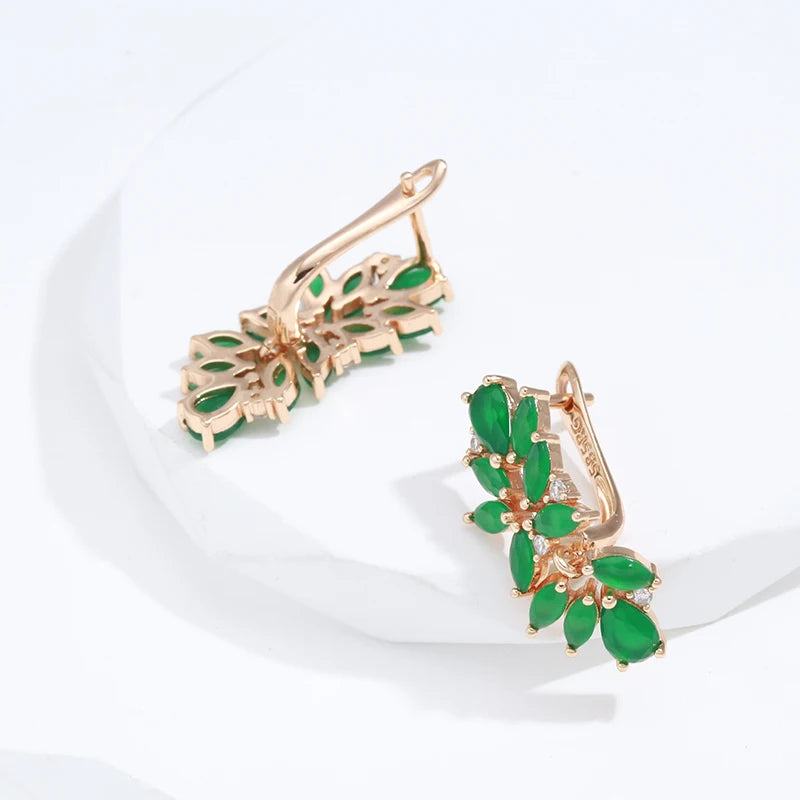 Emerald Vine Drop Earrings - London Lake