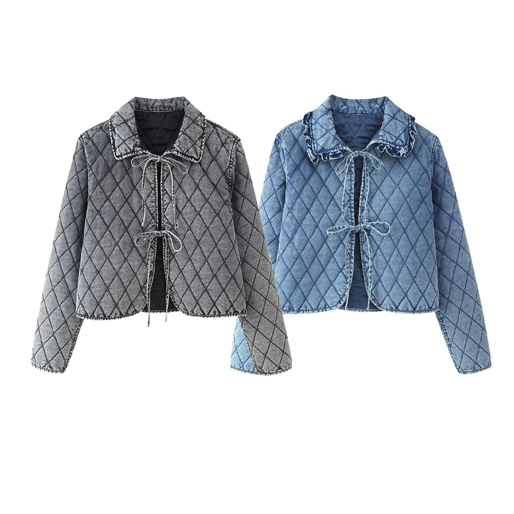 Quilted Denim Jacket - London Lake