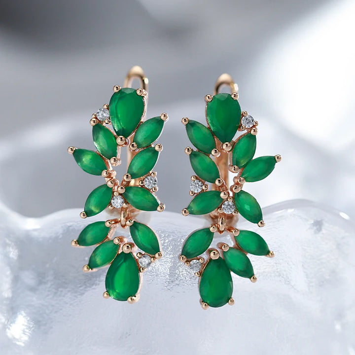 Emerald Vine Drop Earrings - London Lake