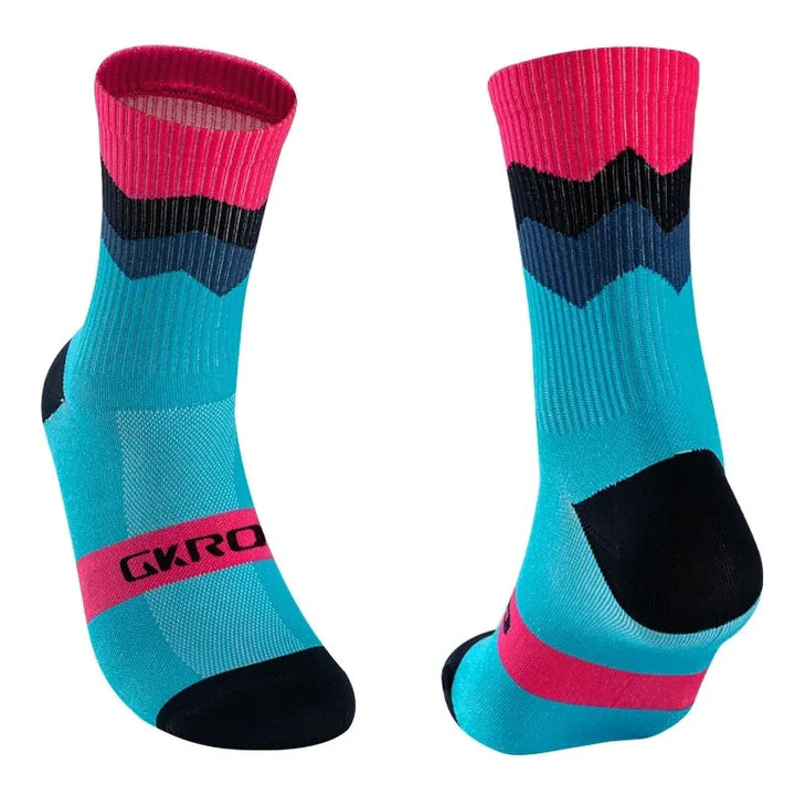 GKRO Cycling Crew Socks - London Lake