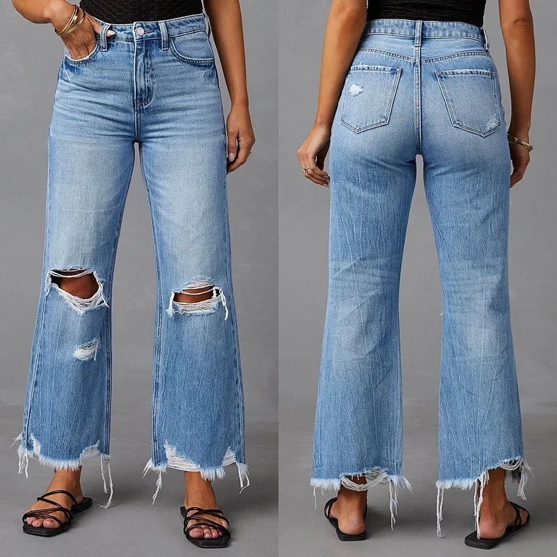 Aria High-Rise Ankle Jeans - London Lake
