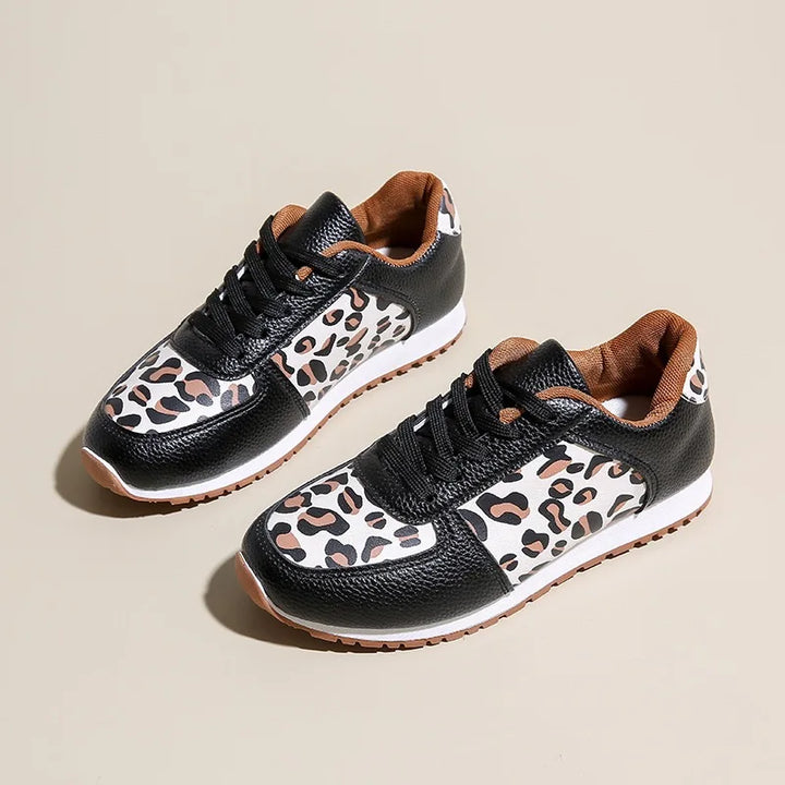 Leopard Print Leather Sneakers - London Lake