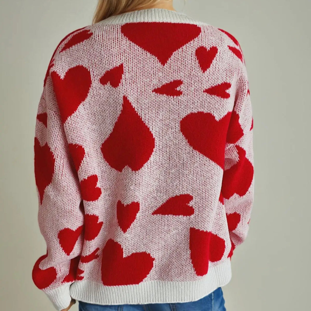 Sweetheart Knit Sweater - London Lake