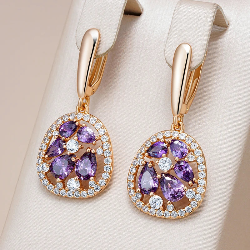 Royal Orchid Drop Earrings - London Lake