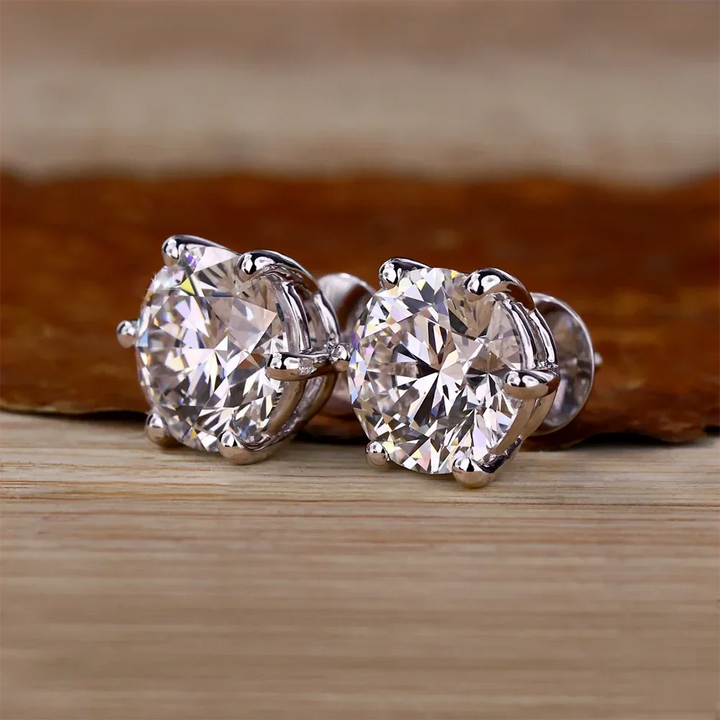 Lyra Glow Moissanite Studs - London Lake