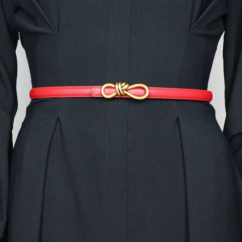 Arcadia Knot Leather Belt - London Lake