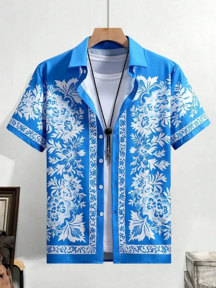 Floral Motif Shirt - London Lake