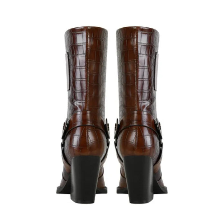 Westline Buckle Ankle Boots - London Lake