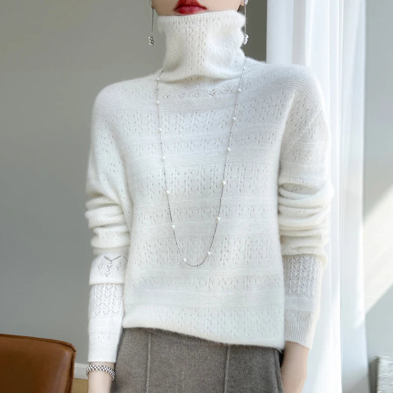 Camille Wool Knitted Sweater - London Lake