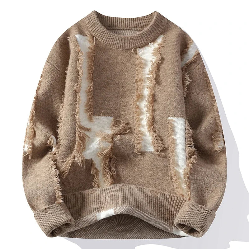 Distress Mode Crew Neck Sweater - London Lake