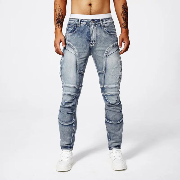 Urban Stitch Distressed Skinny Jeans - London Lake