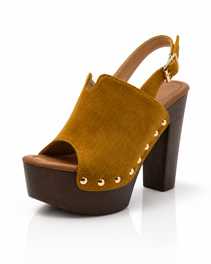 Sienna Studded Platform Slingback - London Lake