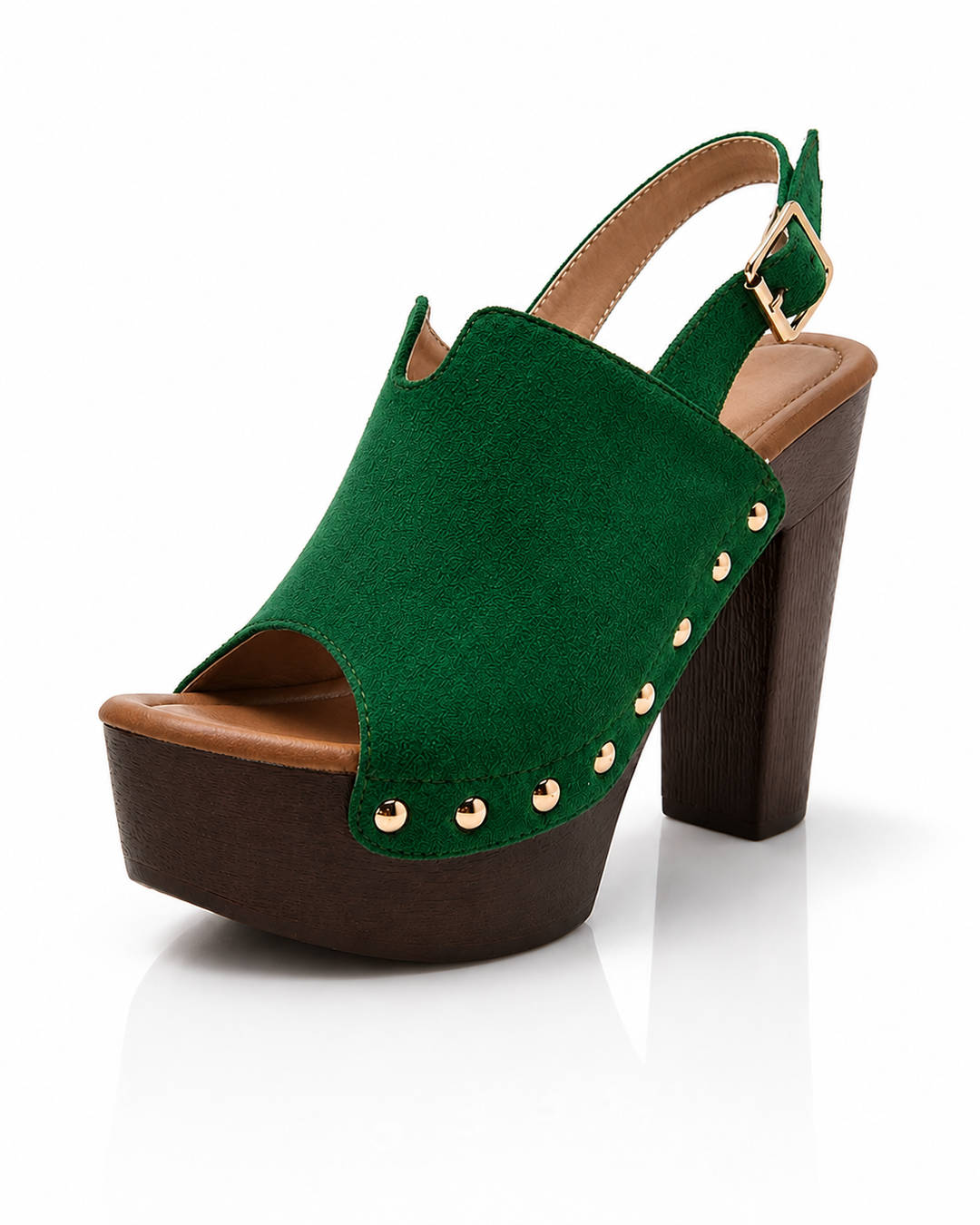 Sienna Studded Platform Slingback - London Lake