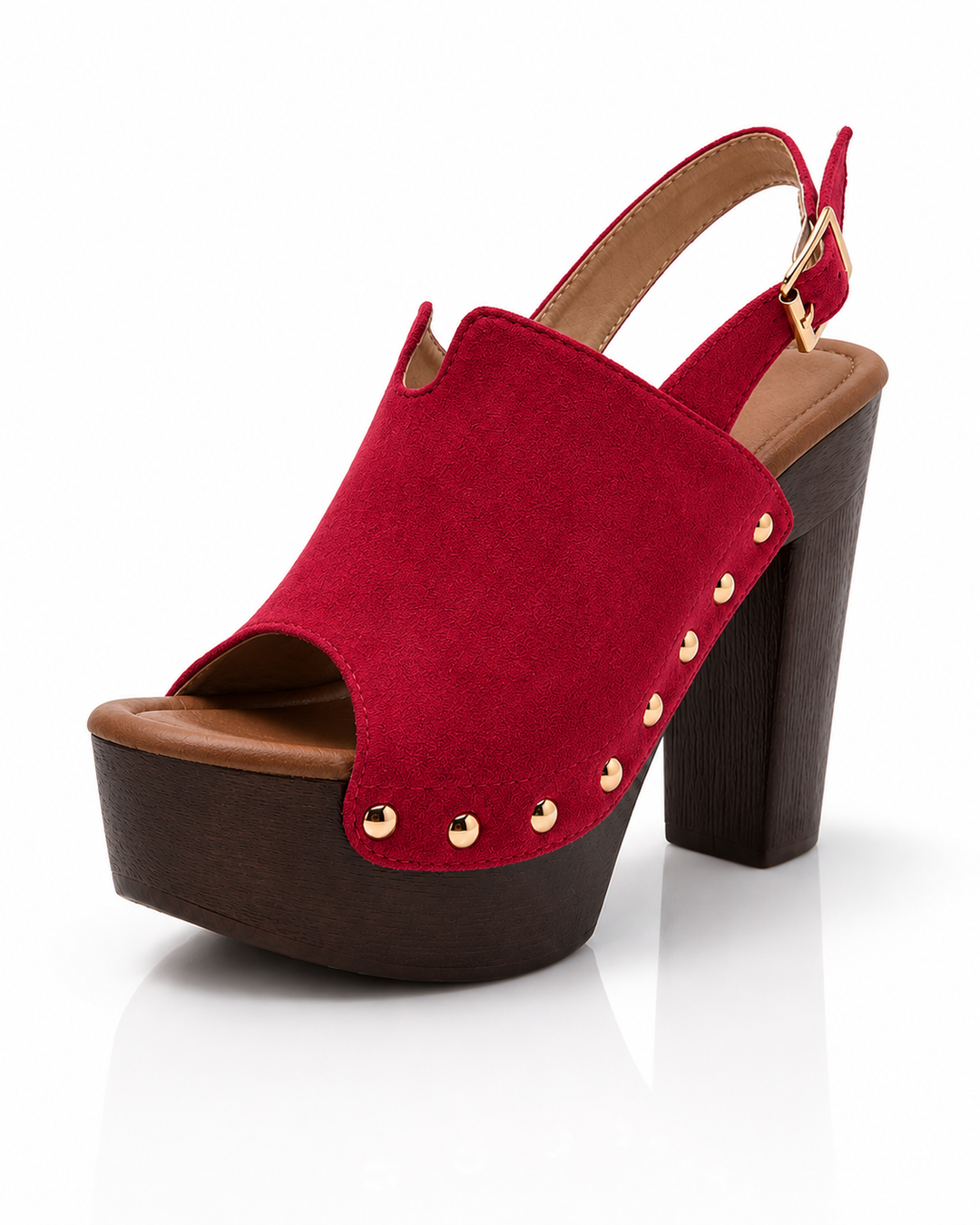 Sienna Studded Platform Slingback - London Lake