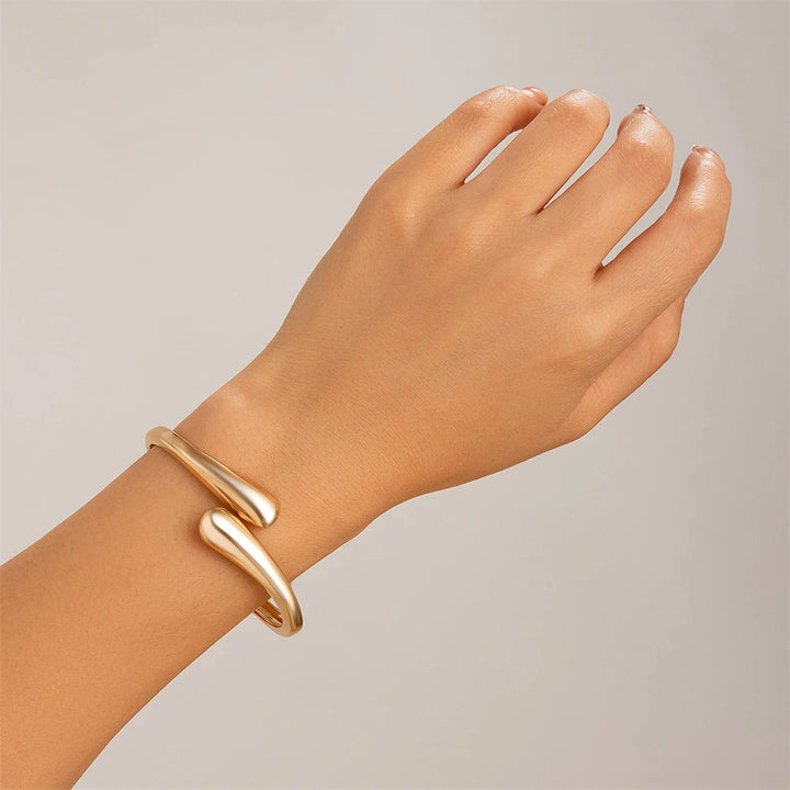 Fluid Arc Bracelet & Ring Set - London Lake