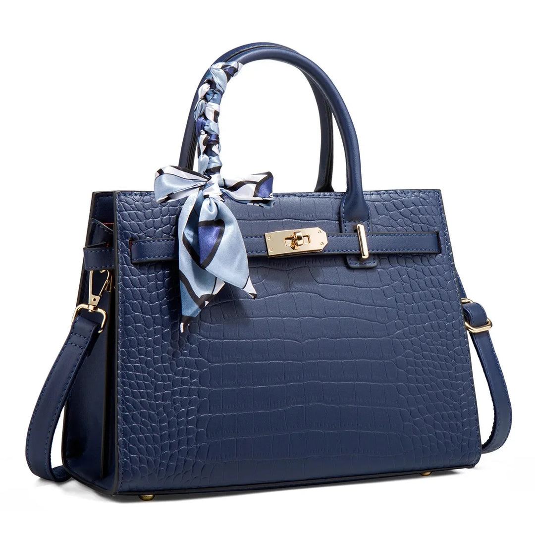 Astoria Leather Handbag - London Lake
