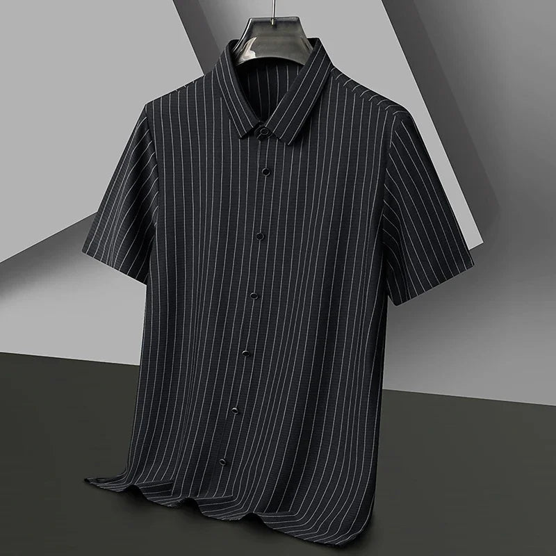 Mason Striped Short-Sleeve Shirt - London Lake