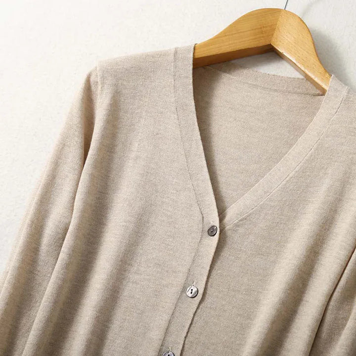 Mulberry Silk Cashmere Blend Cardigan - London Lake