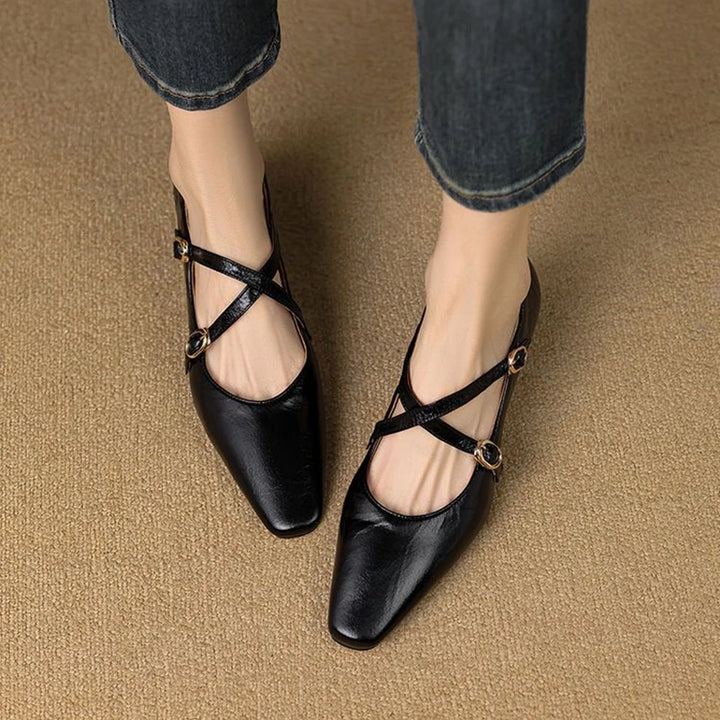 Leona Leather Mary Janes - London Lake