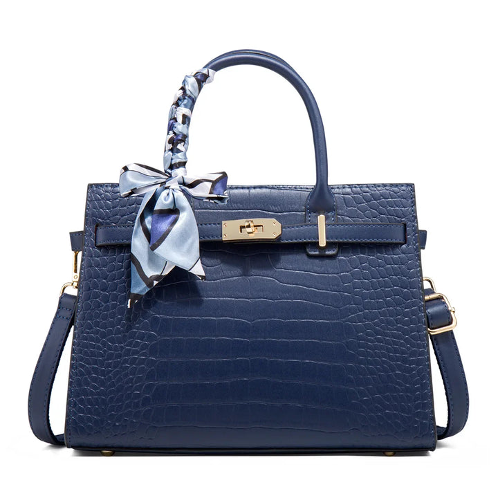 Astoria Leather Handbag - London Lake